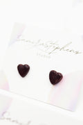 Amelia Tiny Ceramic Heart Studs