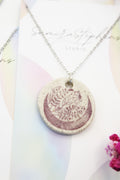 Daphne Ceramic Round Moon Necklace