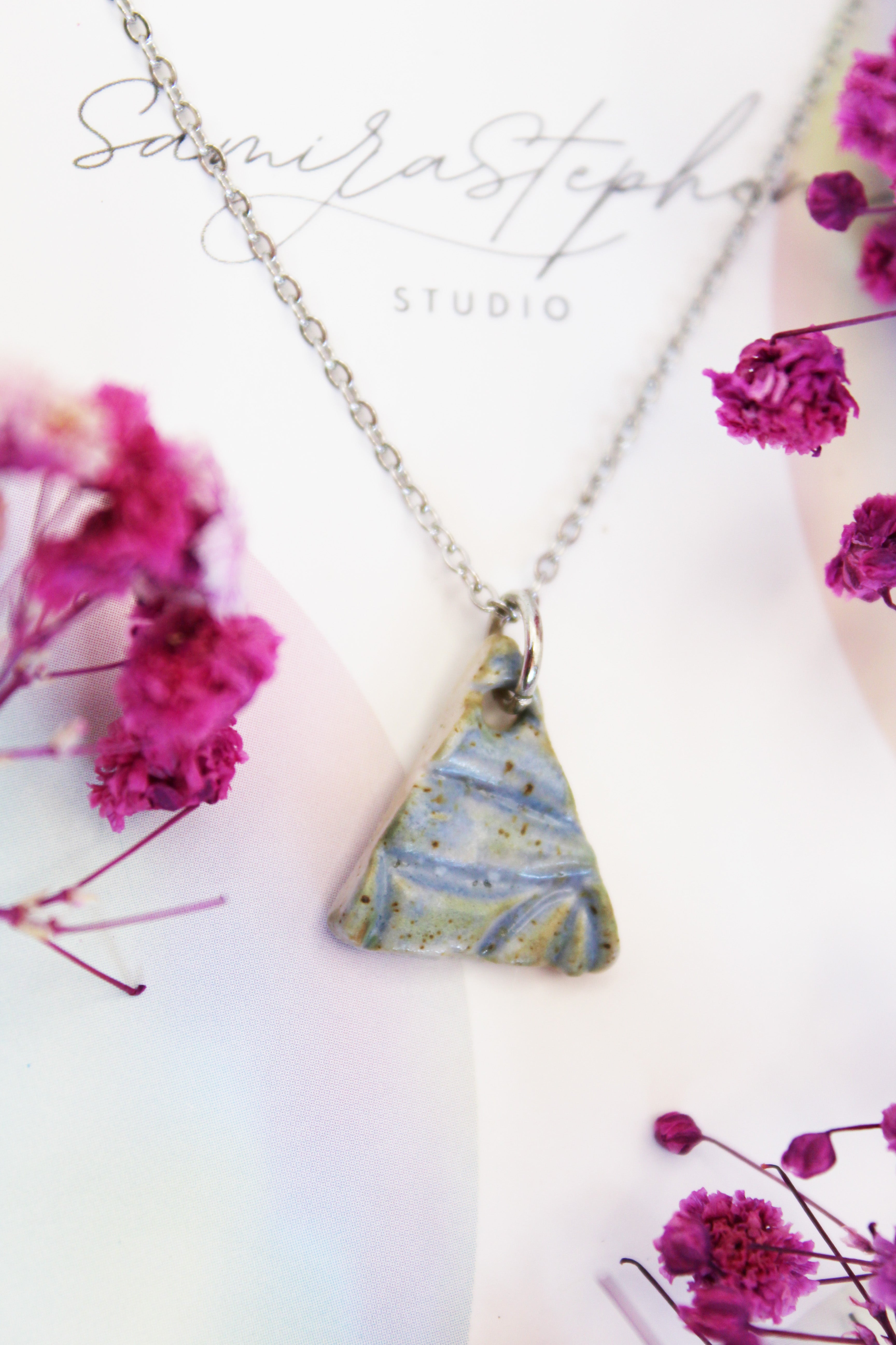 Everly Ceramic Triangle Necklace