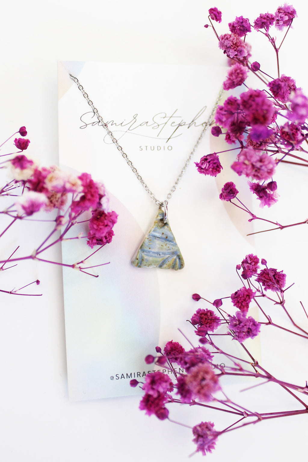 Everly Ceramic Triangle Necklace