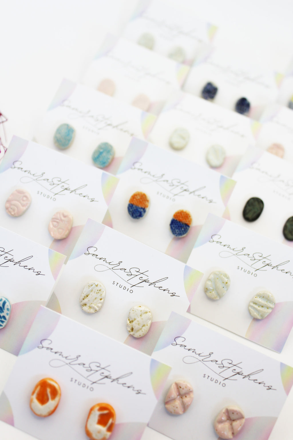 Hayley Ceramic Oval Studs