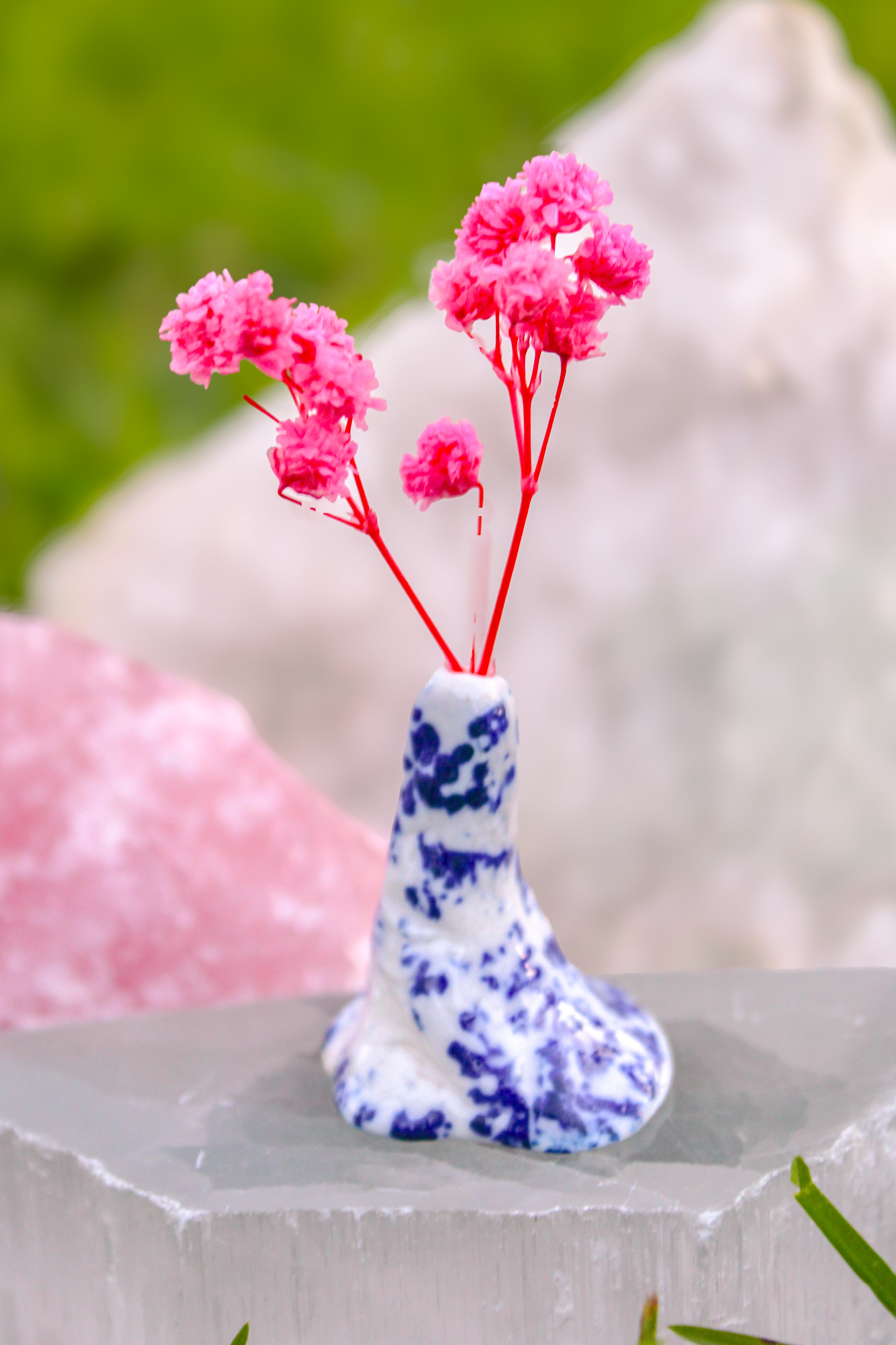 Tara Porcelain Bud Vase in Navy