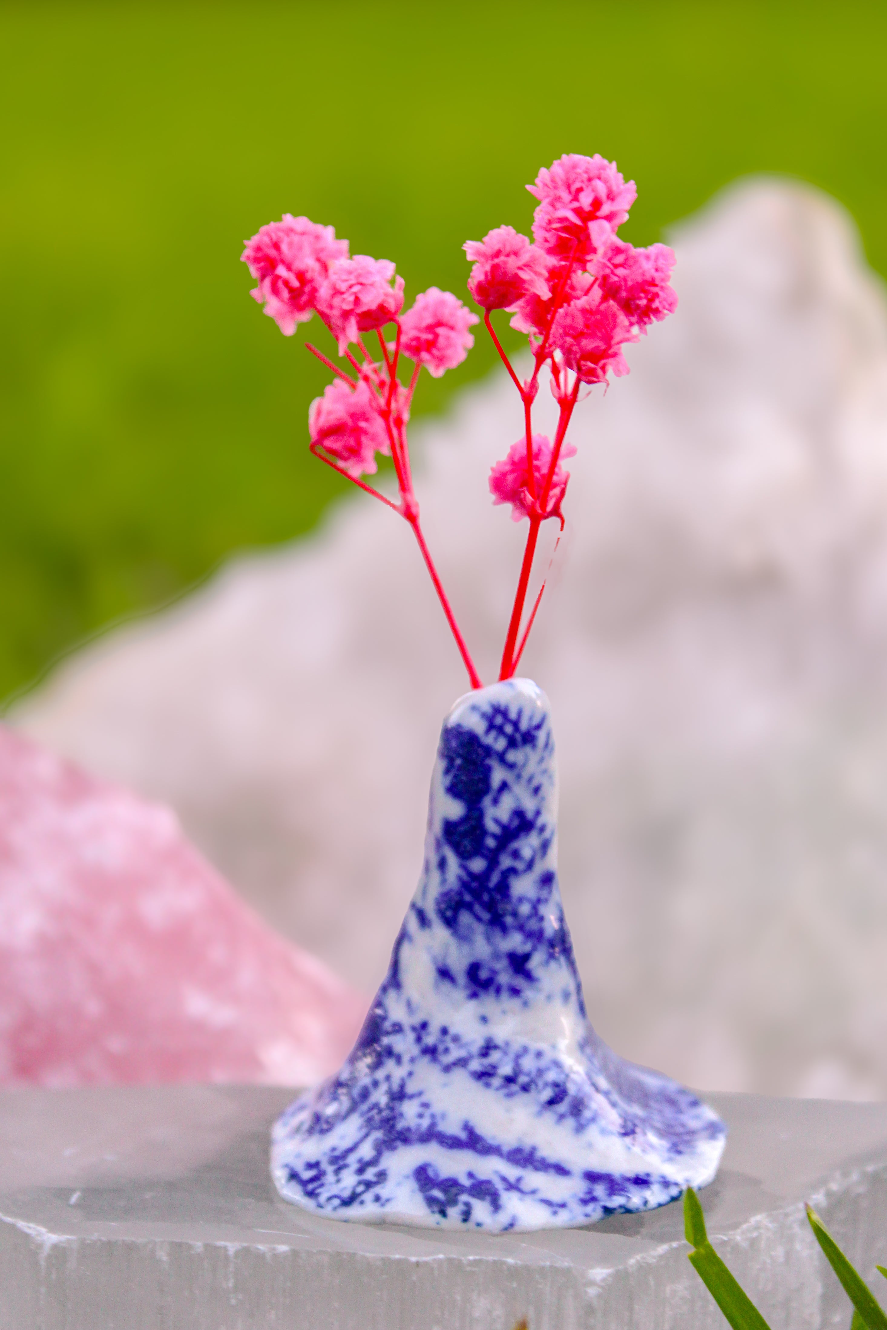 Tara Porcelain Bud Vase in Navy