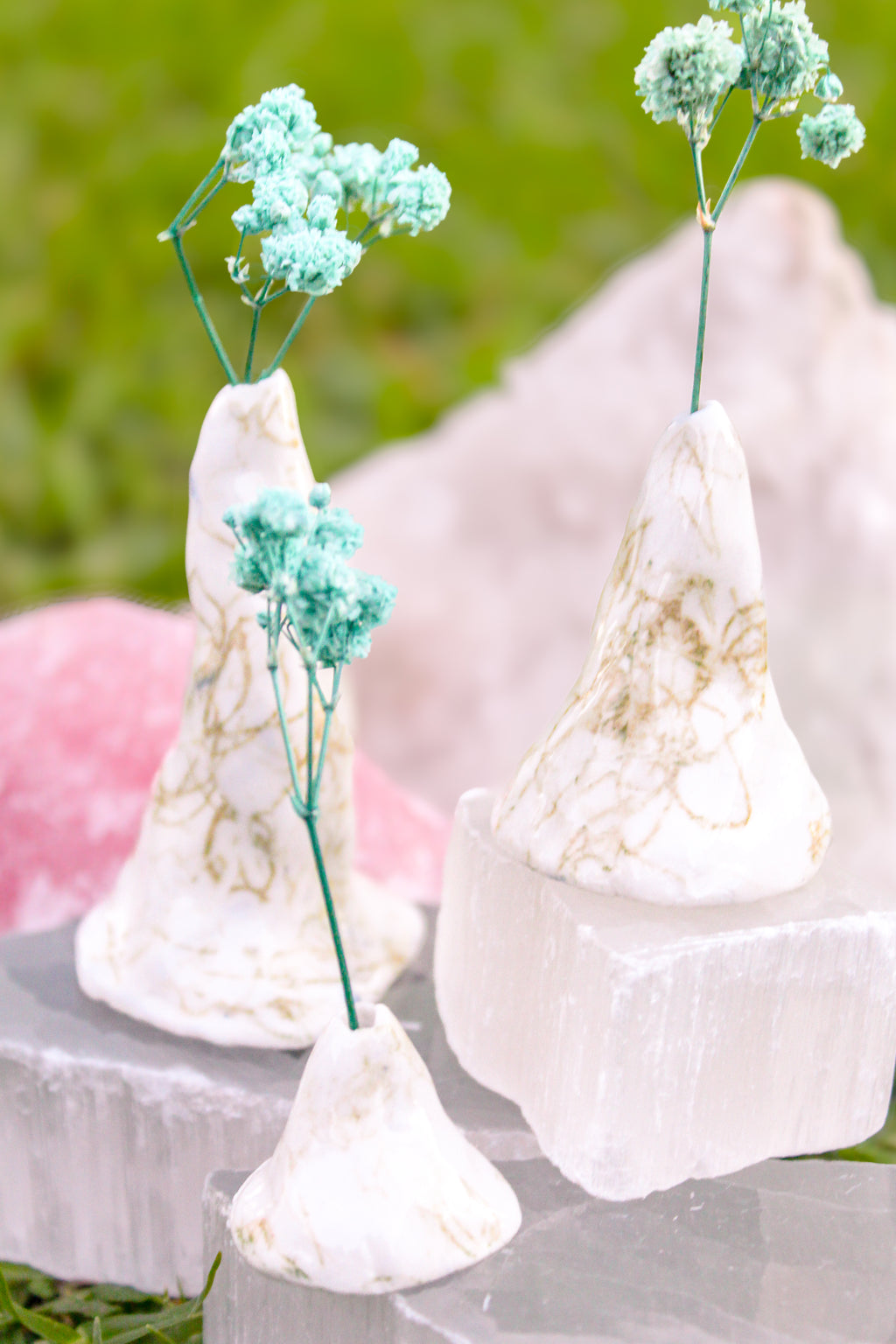 Tara Porcelain Bud Vase in Green