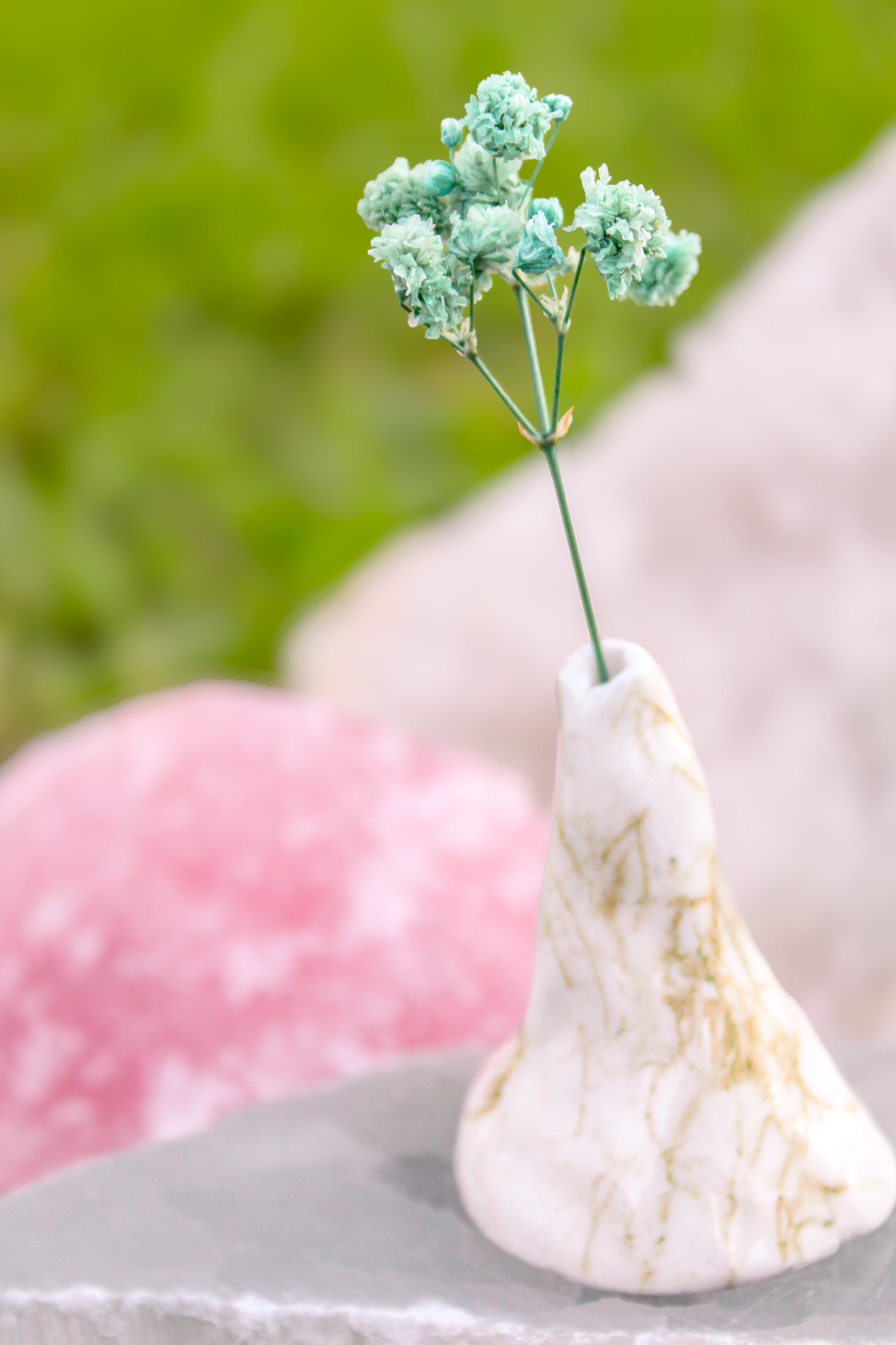 Tara Porcelain Bud Vase in Green