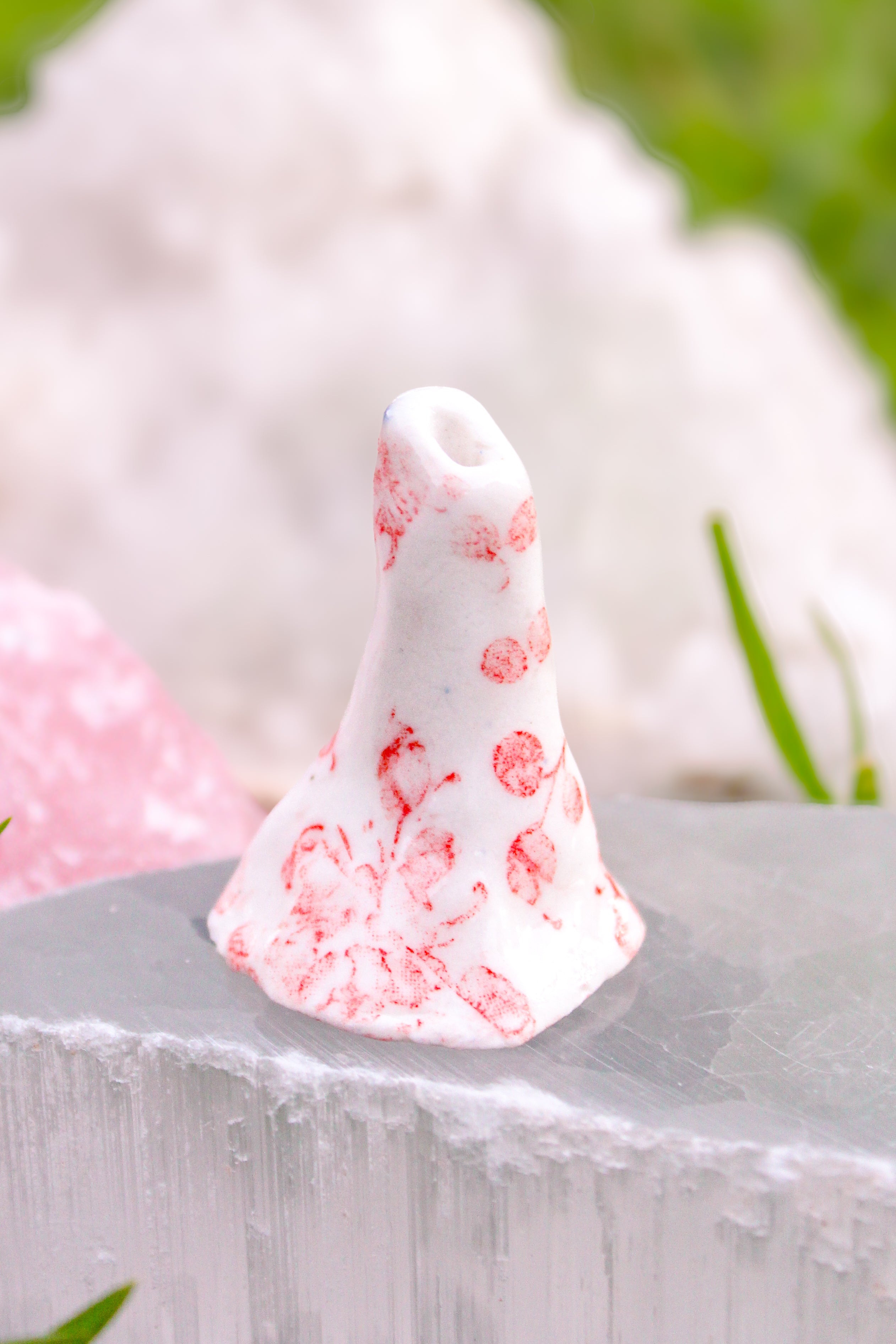 Tara Porcelain Bud Vase in Red