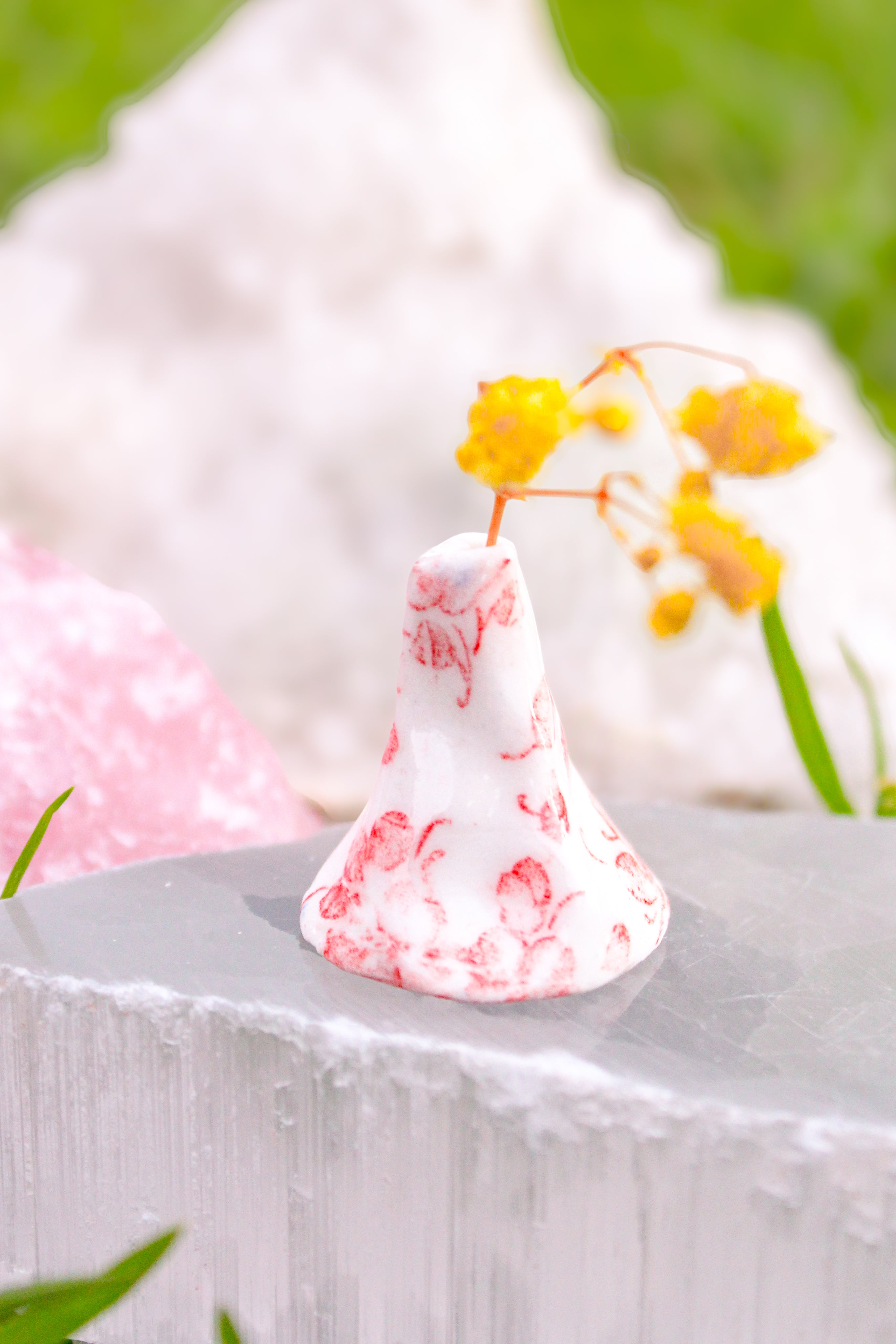 Tara Porcelain Bud Vase in Red