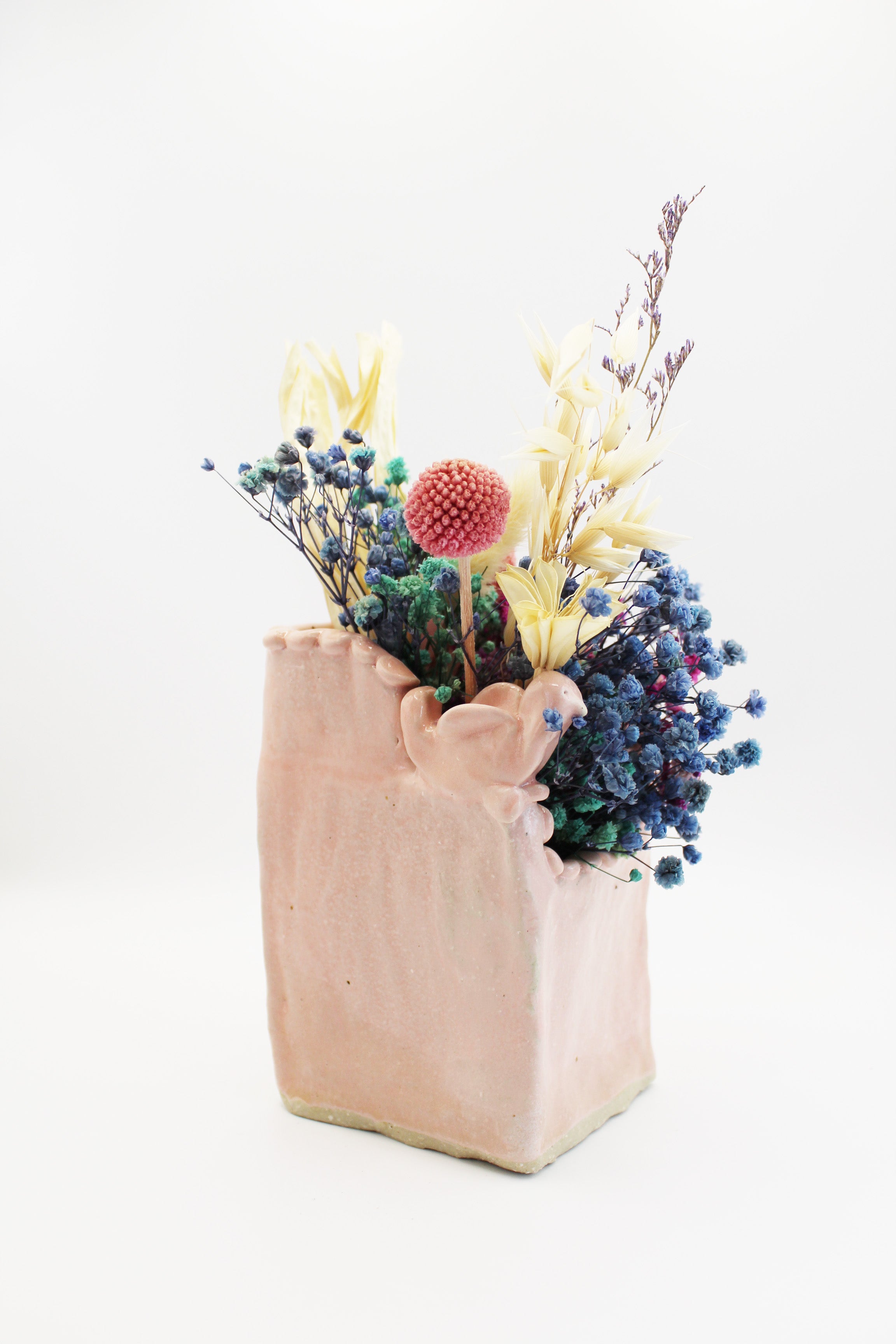 Perch Ceramic Stoneware Vase in Pink