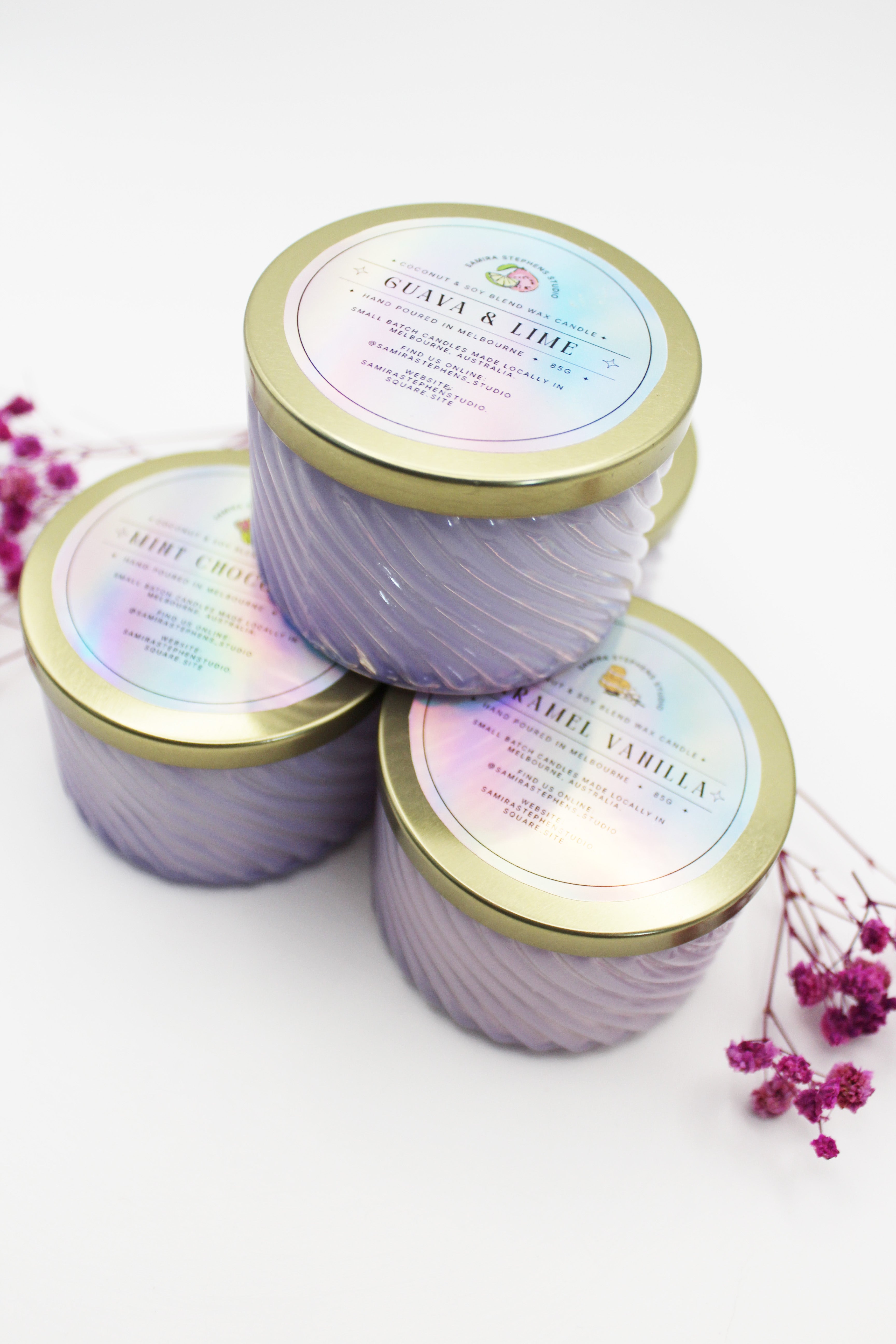 Sarina Purple Coconut Soy Candle
