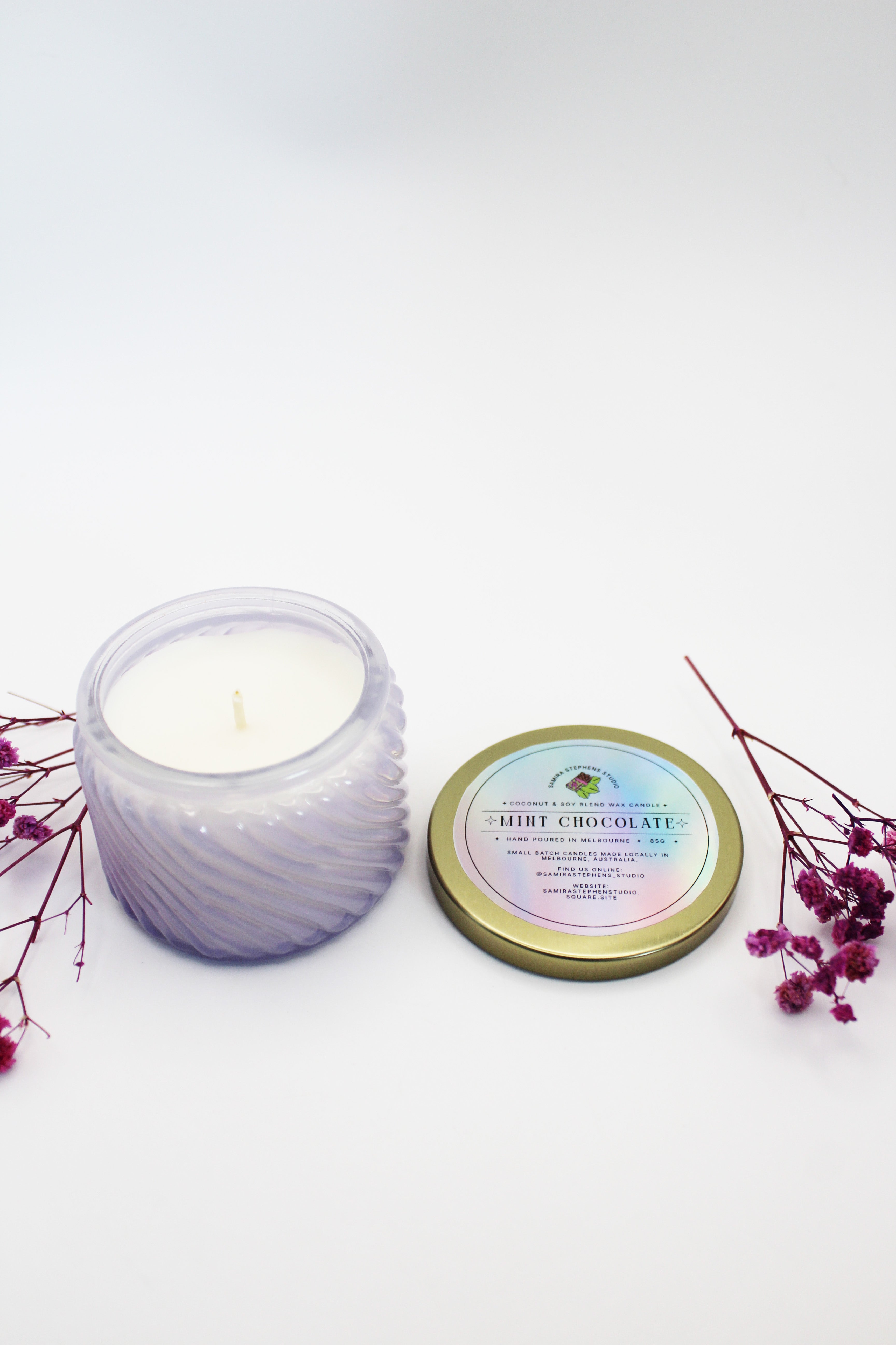 Sarina Purple Coconut Soy Candle