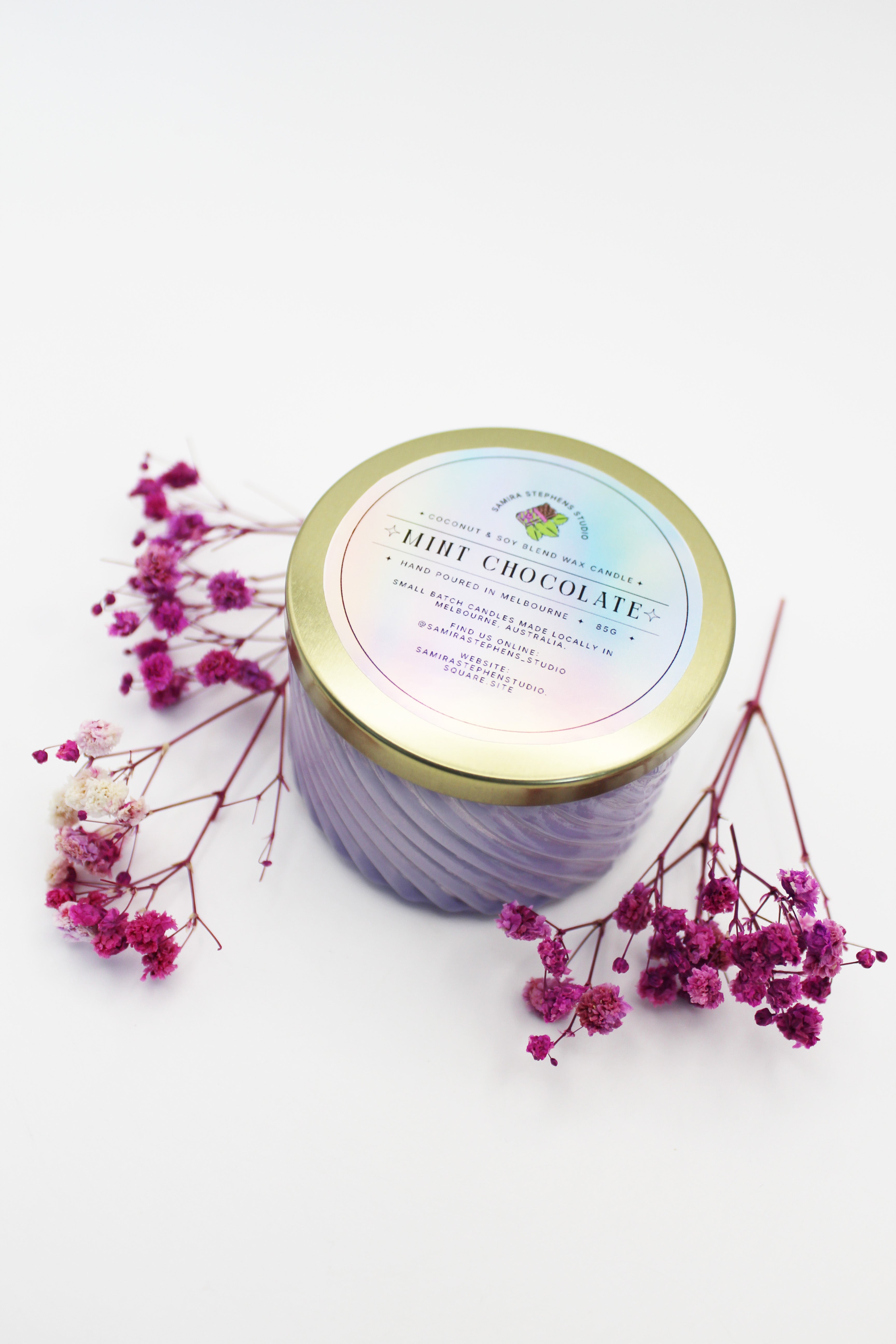 Sarina Purple Coconut Soy Candle