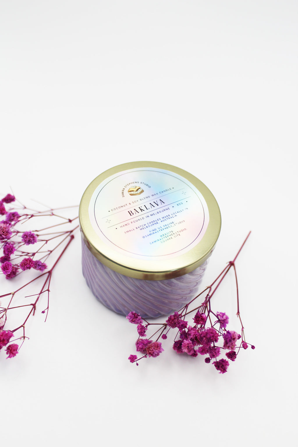 Sarina Purple Coconut Soy Candle