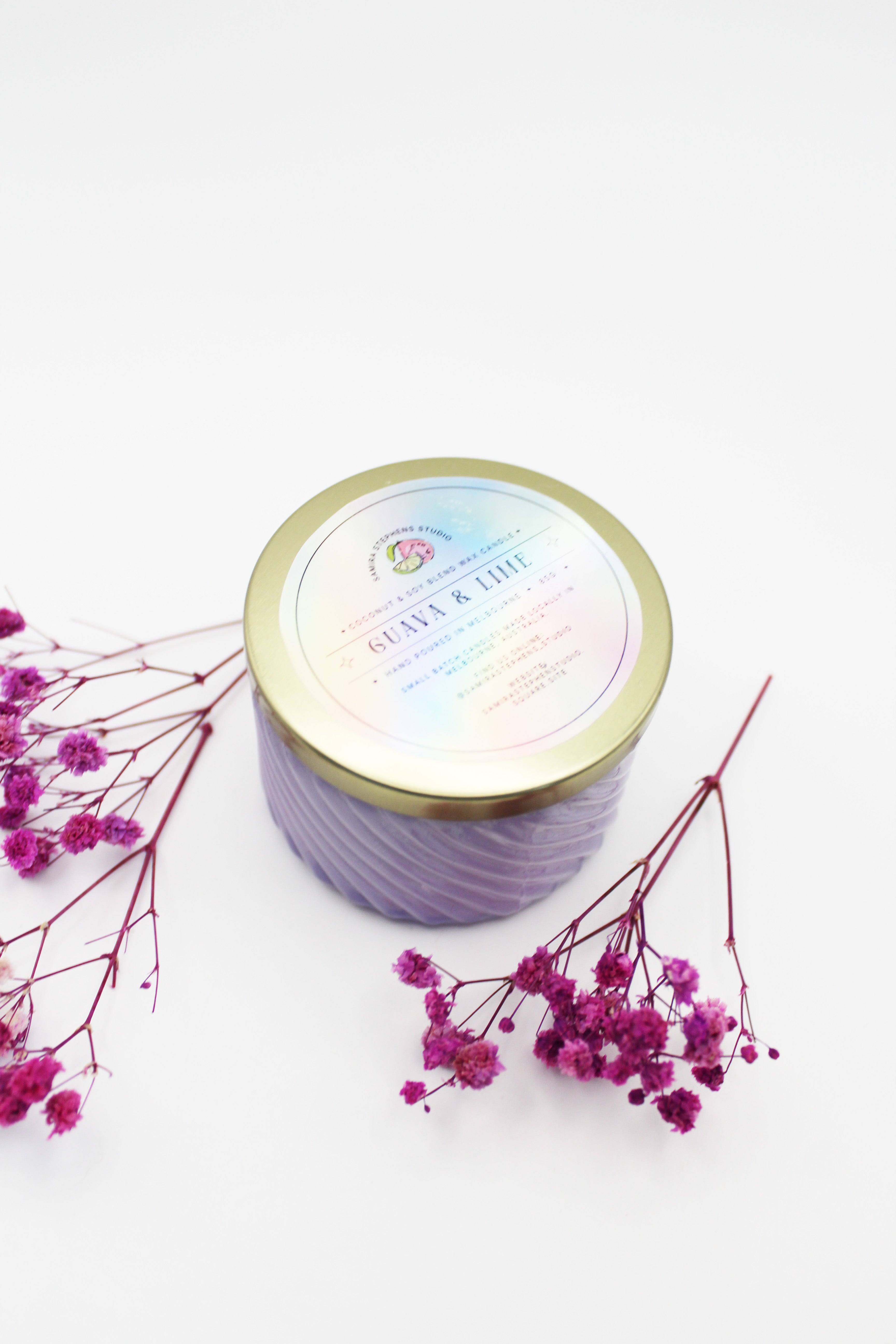 Sarina Purple Coconut Soy Candle