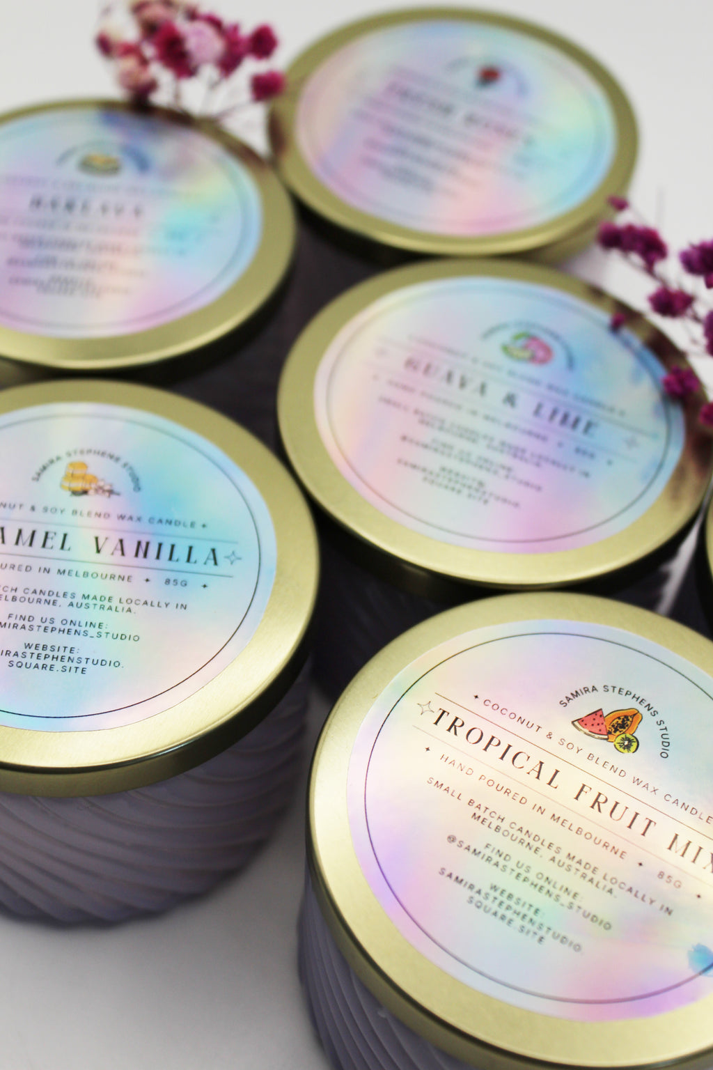 Sarina Purple Coconut Soy Candle