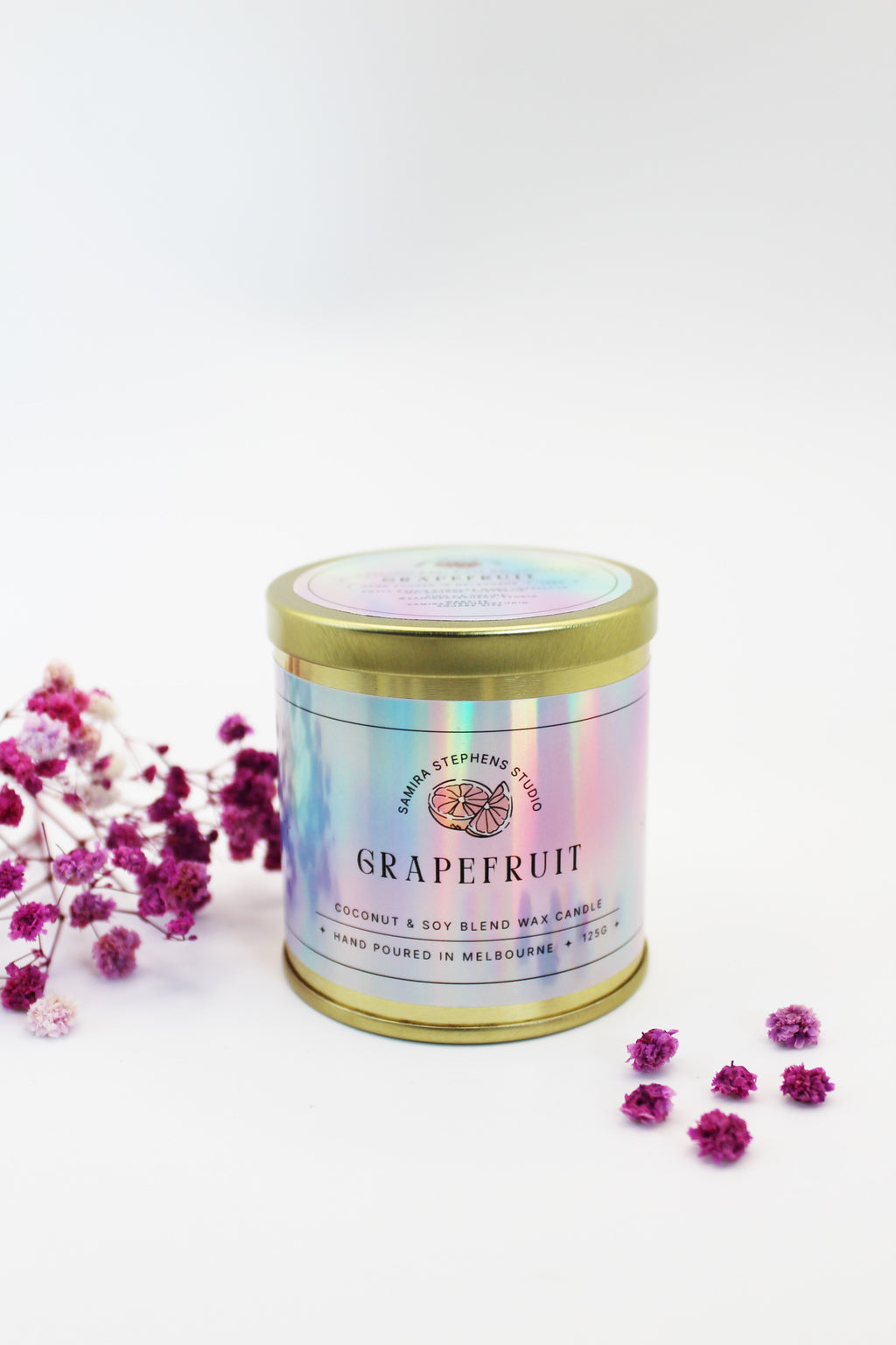 Zarina Gold Coconut Soy Candle in Lemongrass