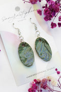 Mirabel Ceramic Leafy Oval Earrings