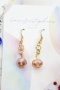 Anna Single Bead Earrings in Pink