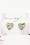 Jenna Ceramic Heart Stud Earrings