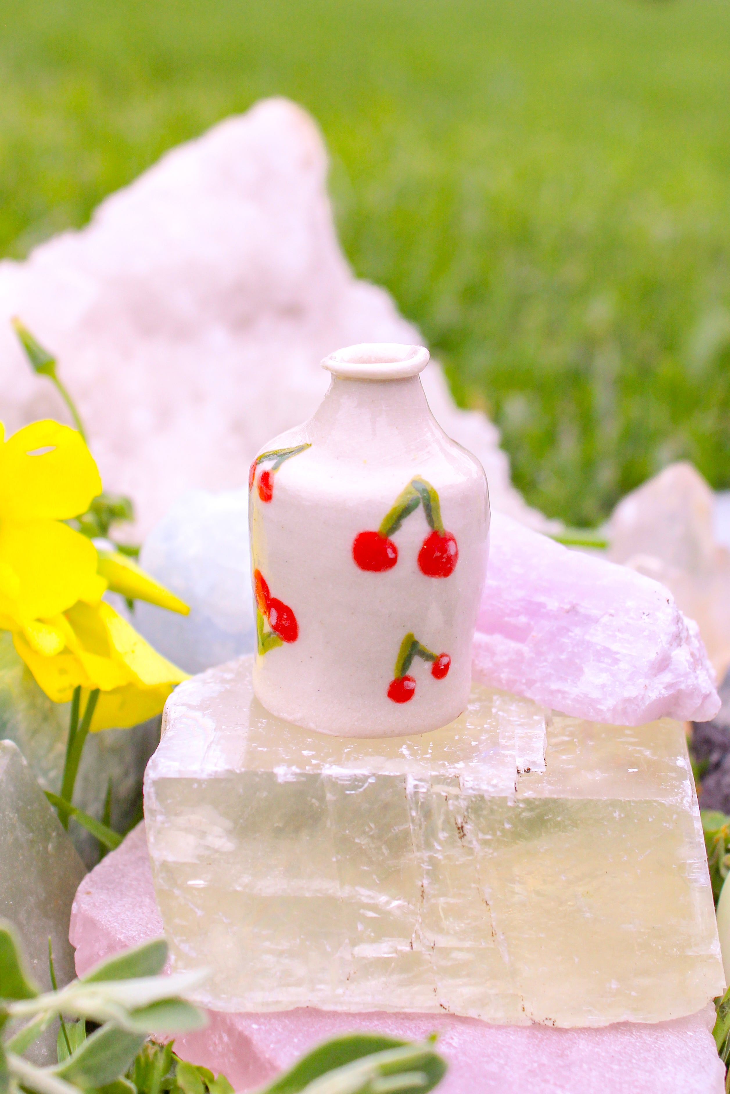 Cherry Ceramic Tiny Vase