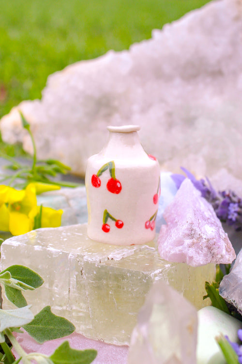 Cherry Ceramic Tiny Vase