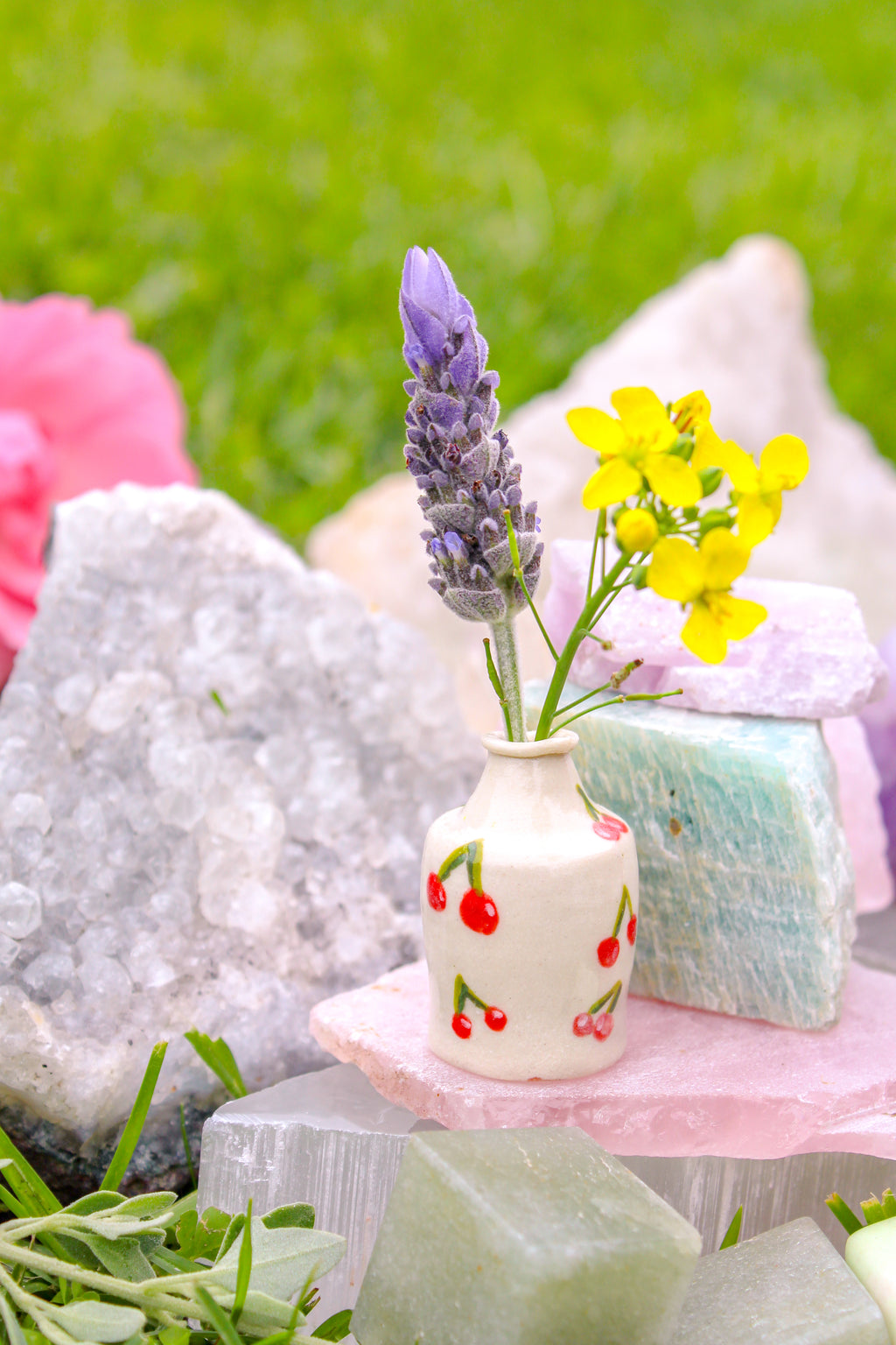 Cherry Ceramic Tiny Vase