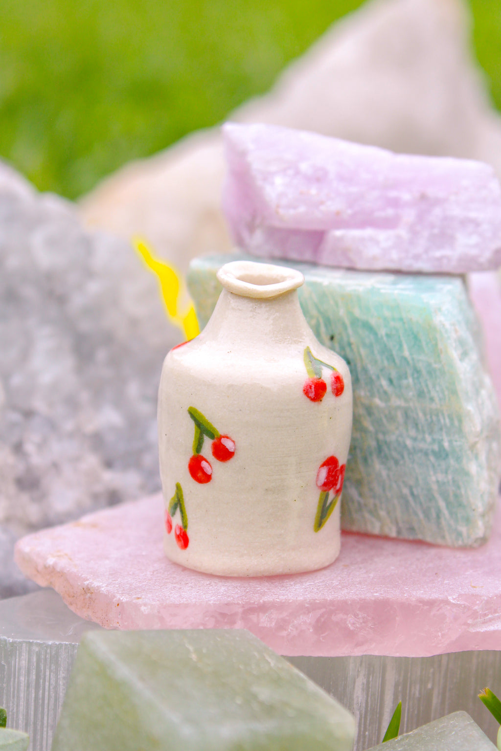 Cherry Ceramic Tiny Vase