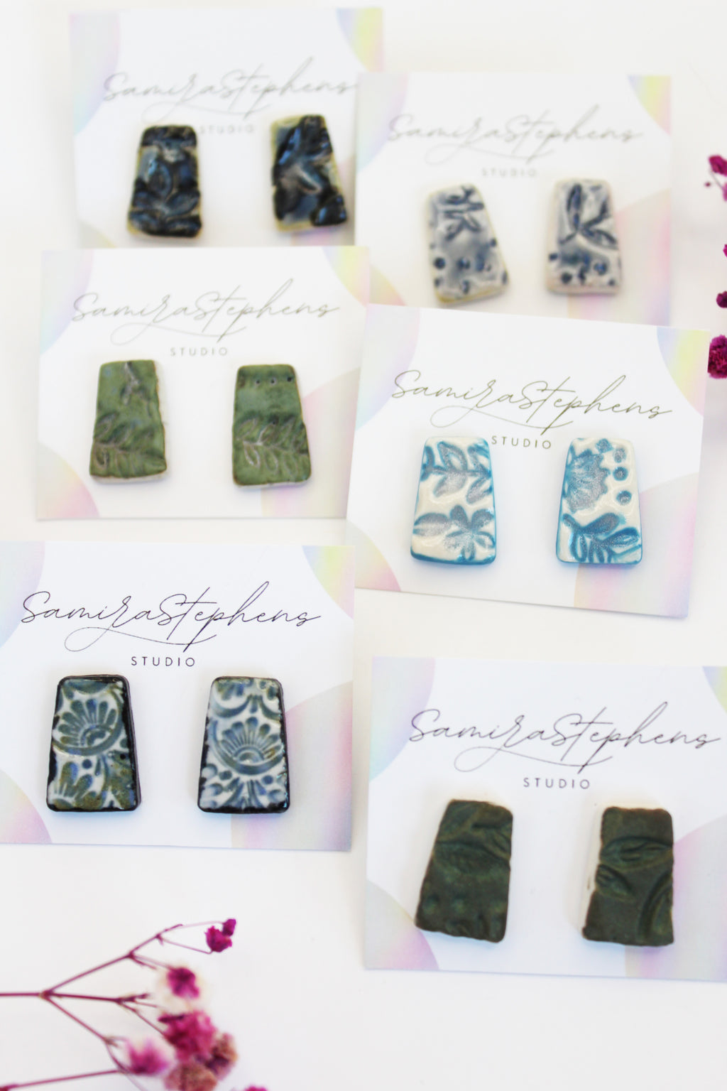 Maisie Ceramic Stud Earrings