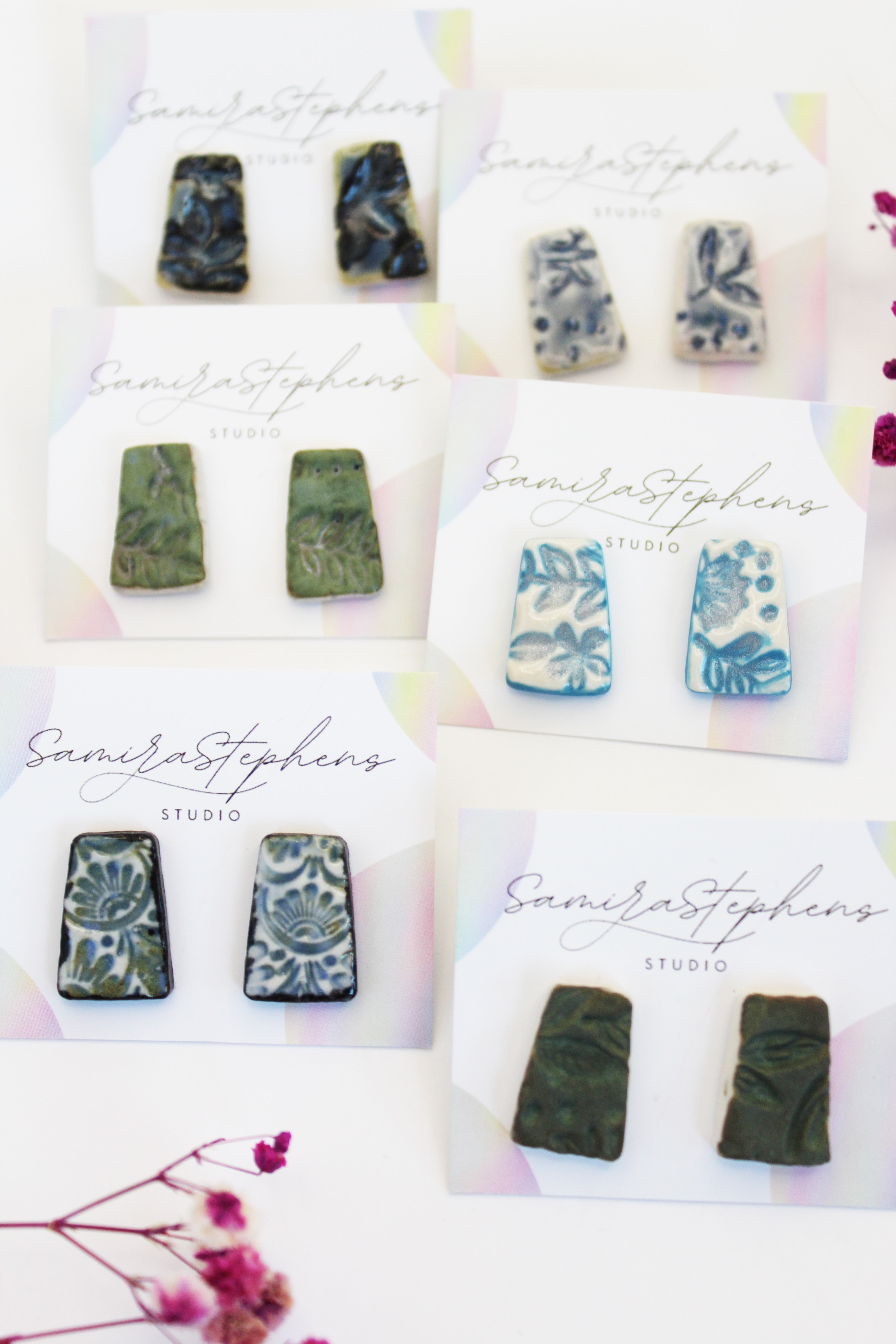 Maisie Ceramic Stud Earrings