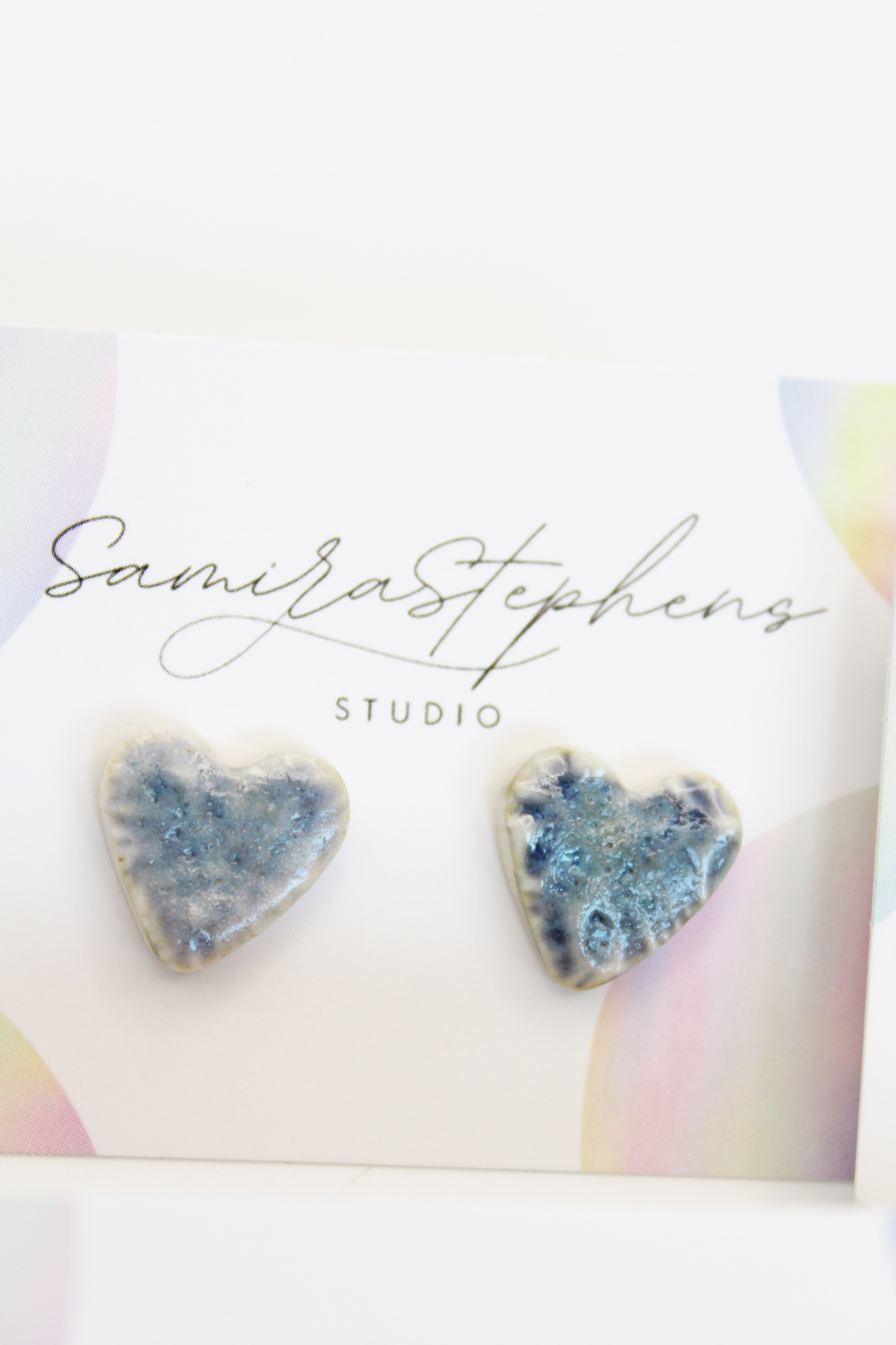 Miley Heart Ceramic Studs
