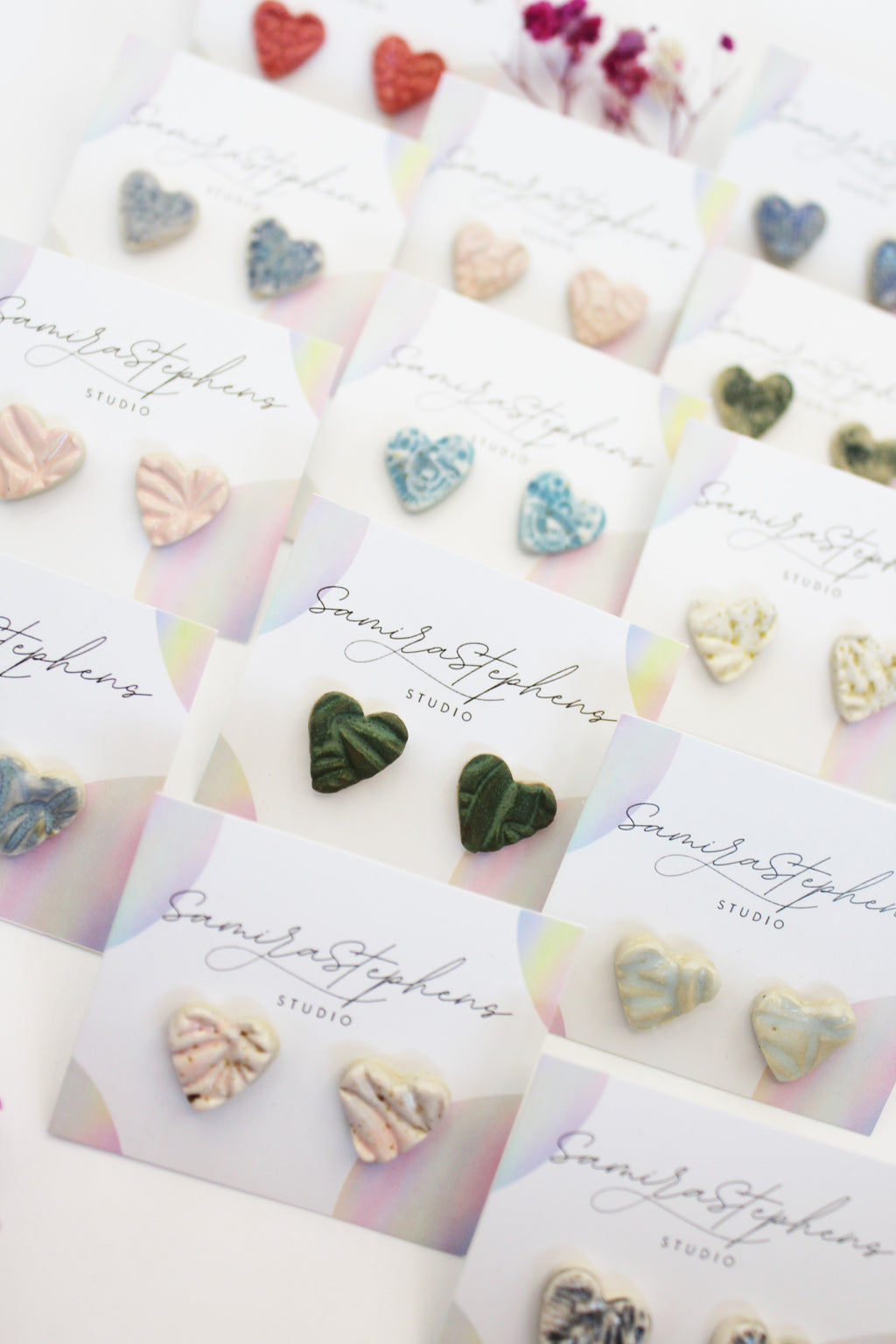 Miley Heart Ceramic Studs