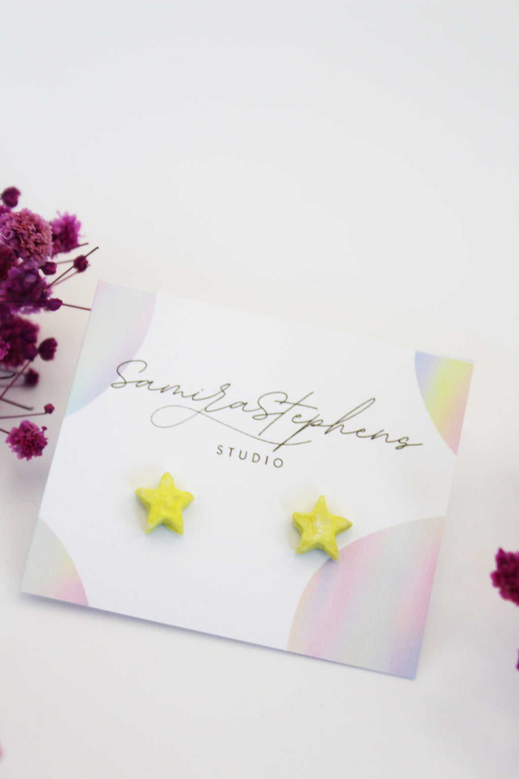 Olivia Tiny Ceramic Star Studs