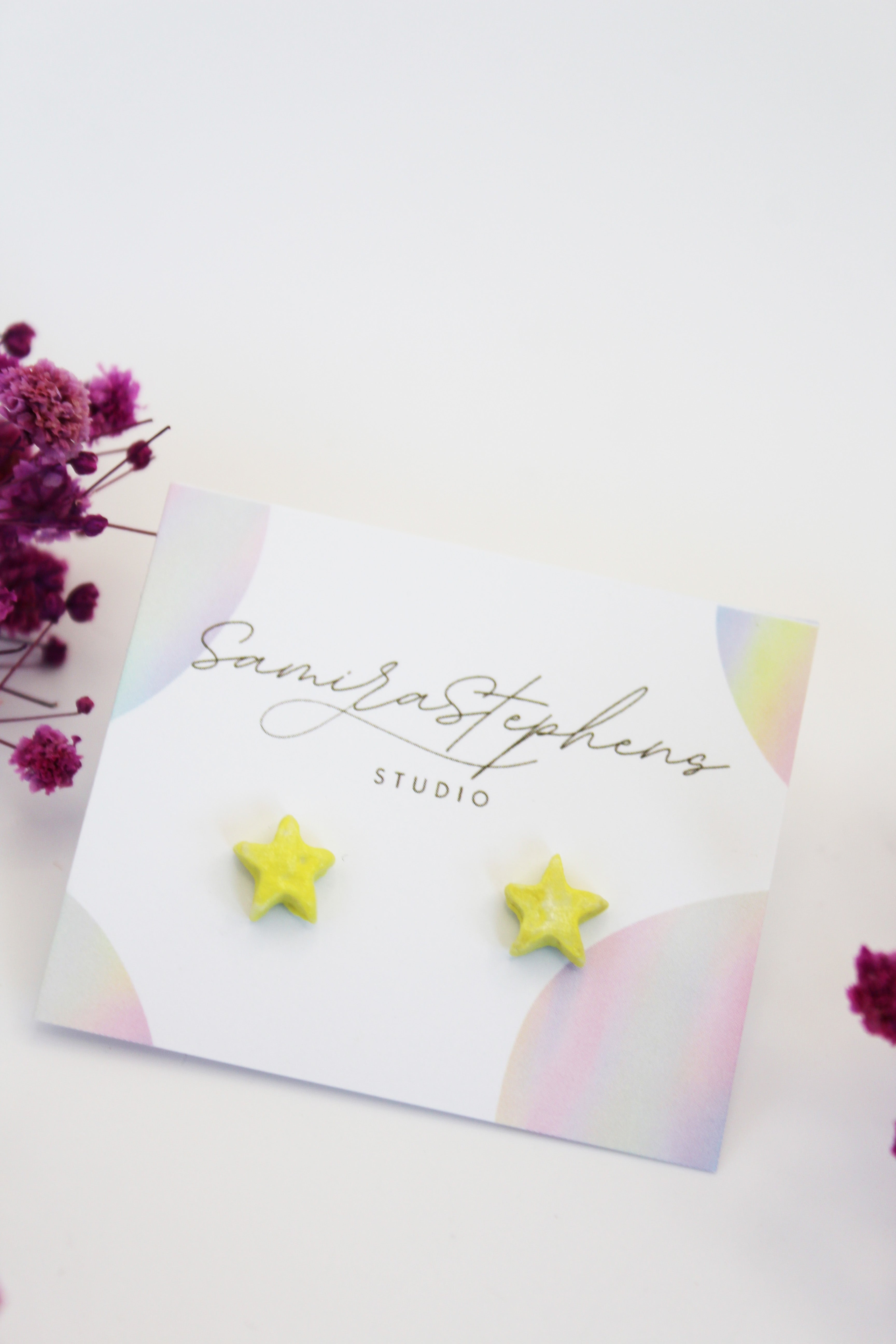 Olivia Tiny Ceramic Star Studs