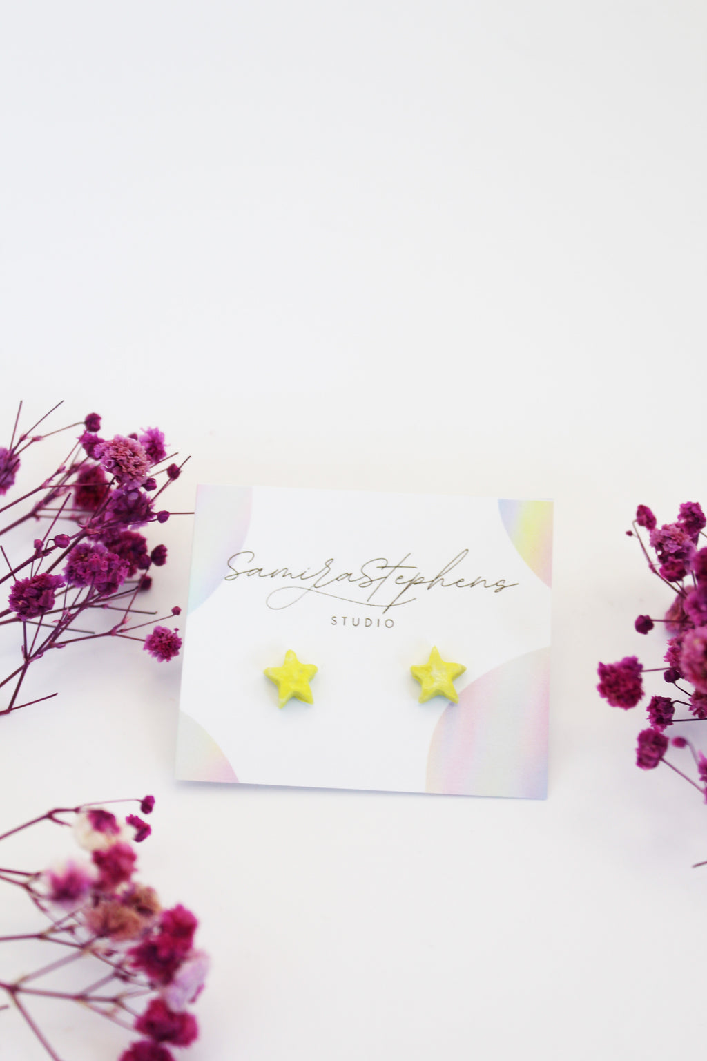 Olivia Tiny Ceramic Star Studs