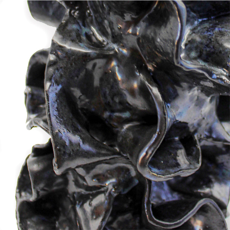 Ruffle Ceramic Sculptural Vase, 2025