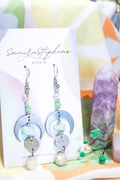 Asteria Celestial Drop Earrings in Silver