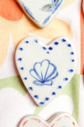 Amara Large Heart Ceramic Magnet in Blue Shell