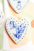 Amara Large Heart Ceramic Magnet in Bloom