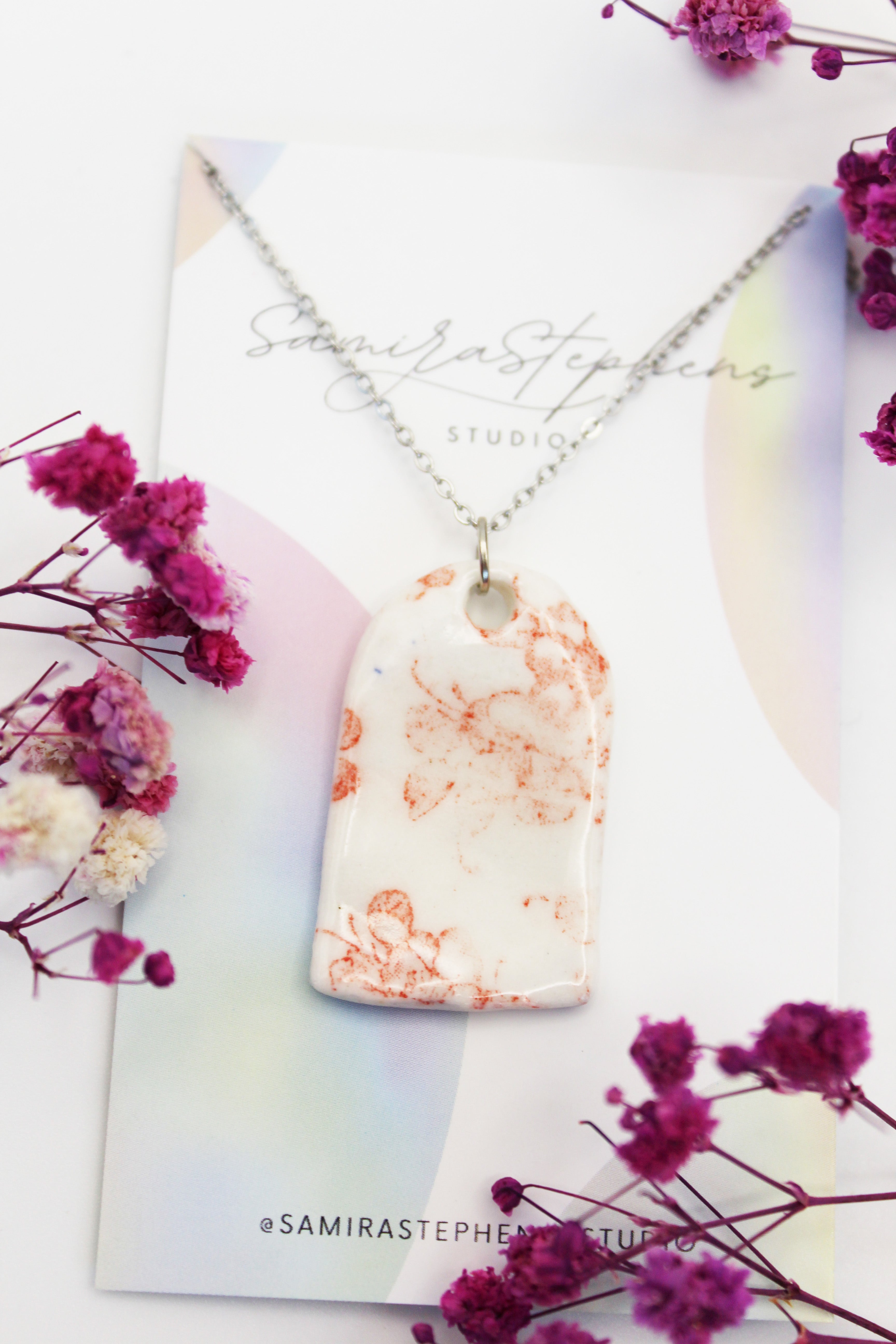 Eva Porcelain Arch Necklace