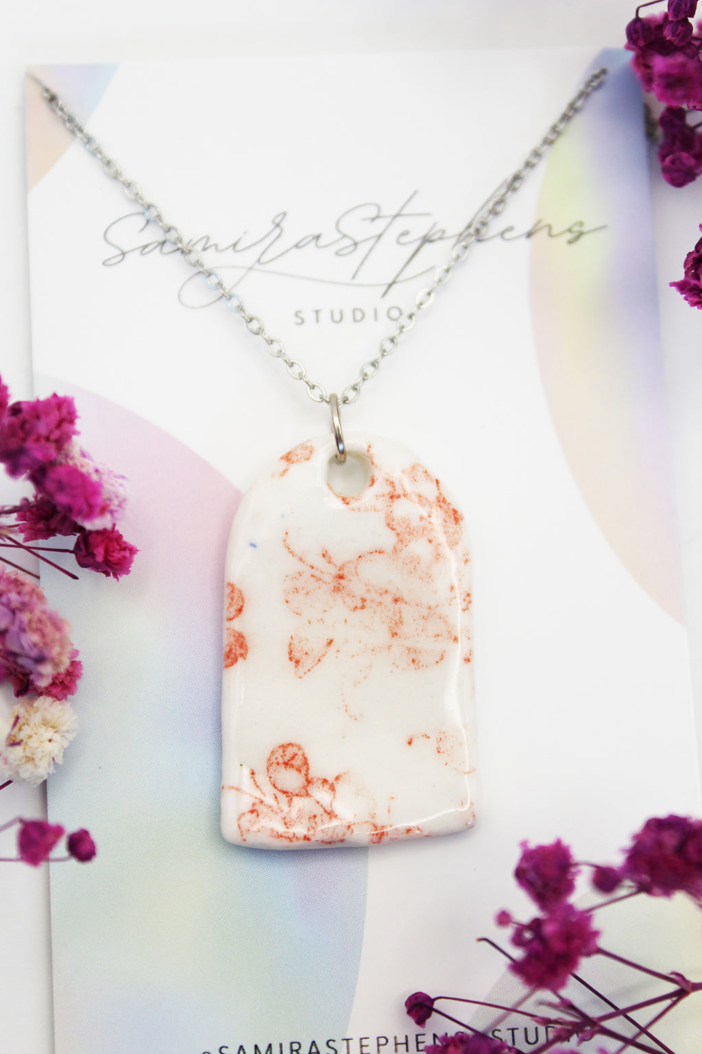 Eva Porcelain Arch Necklace