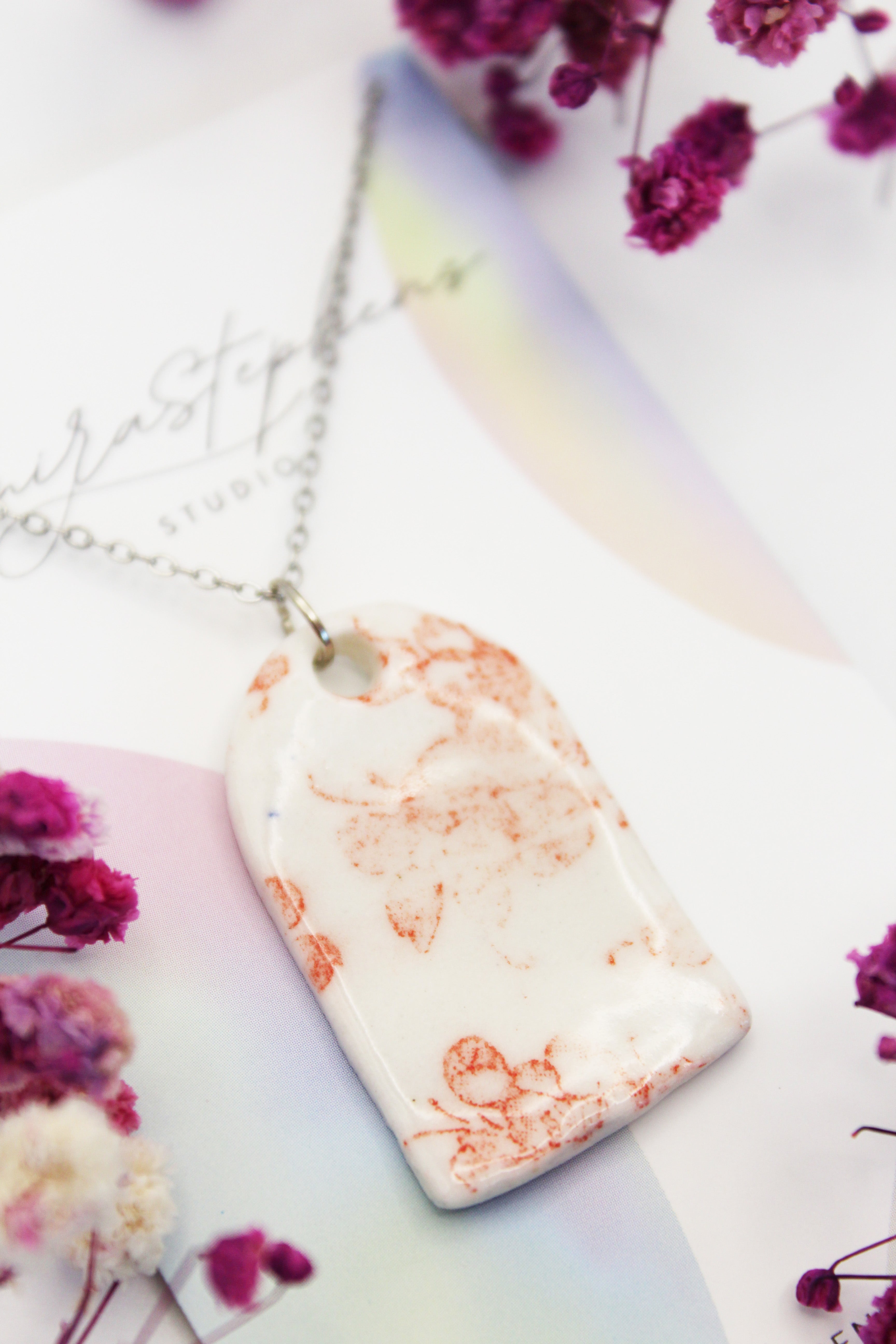 Eva Porcelain Arch Necklace