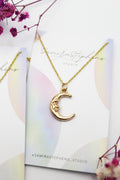 Luna Moon Necklace in Gold