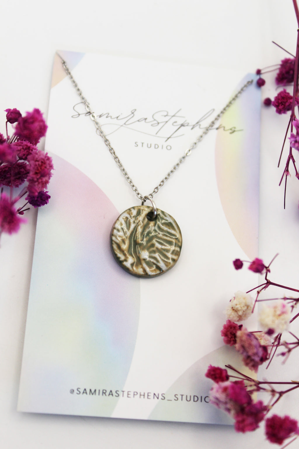 Maya Ceramic Round Necklace