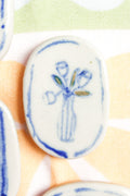 Isadora Oval Ceramic Magnet in Bouquet