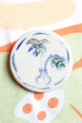Clara Round Magnet in Green Palm