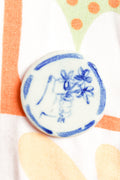 Lila Round Ceramic Magnet in Blue Cheer