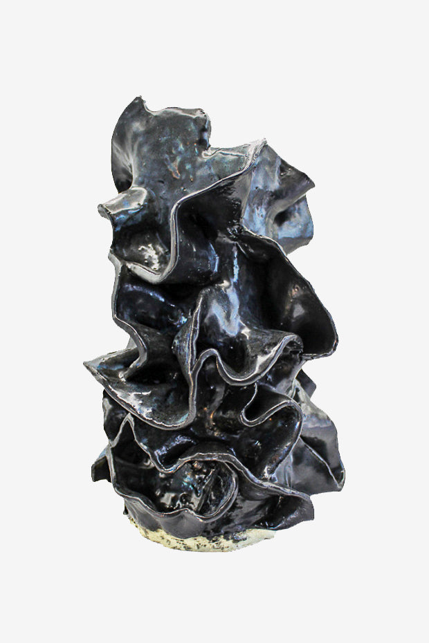 Ruffle Ceramic Sculptural Vase, 2025