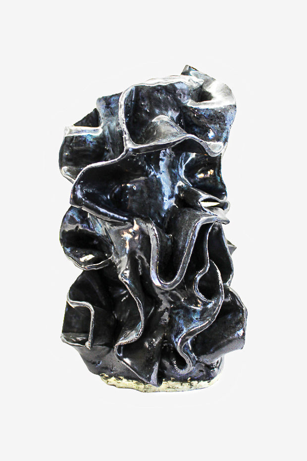 Ruffle Ceramic Sculptural Vase, 2025