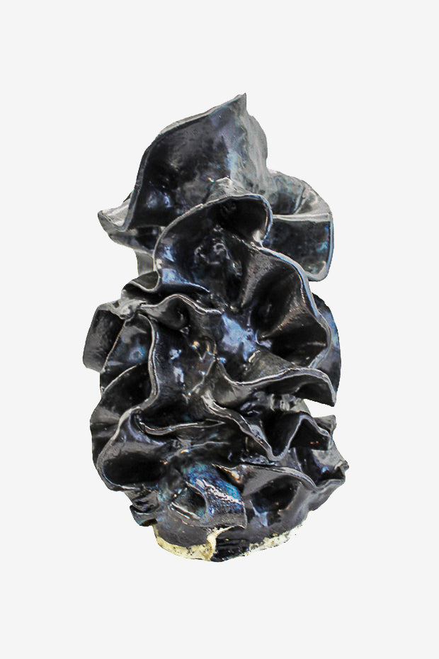 Ruffle Ceramic Sculptural Vase, 2025