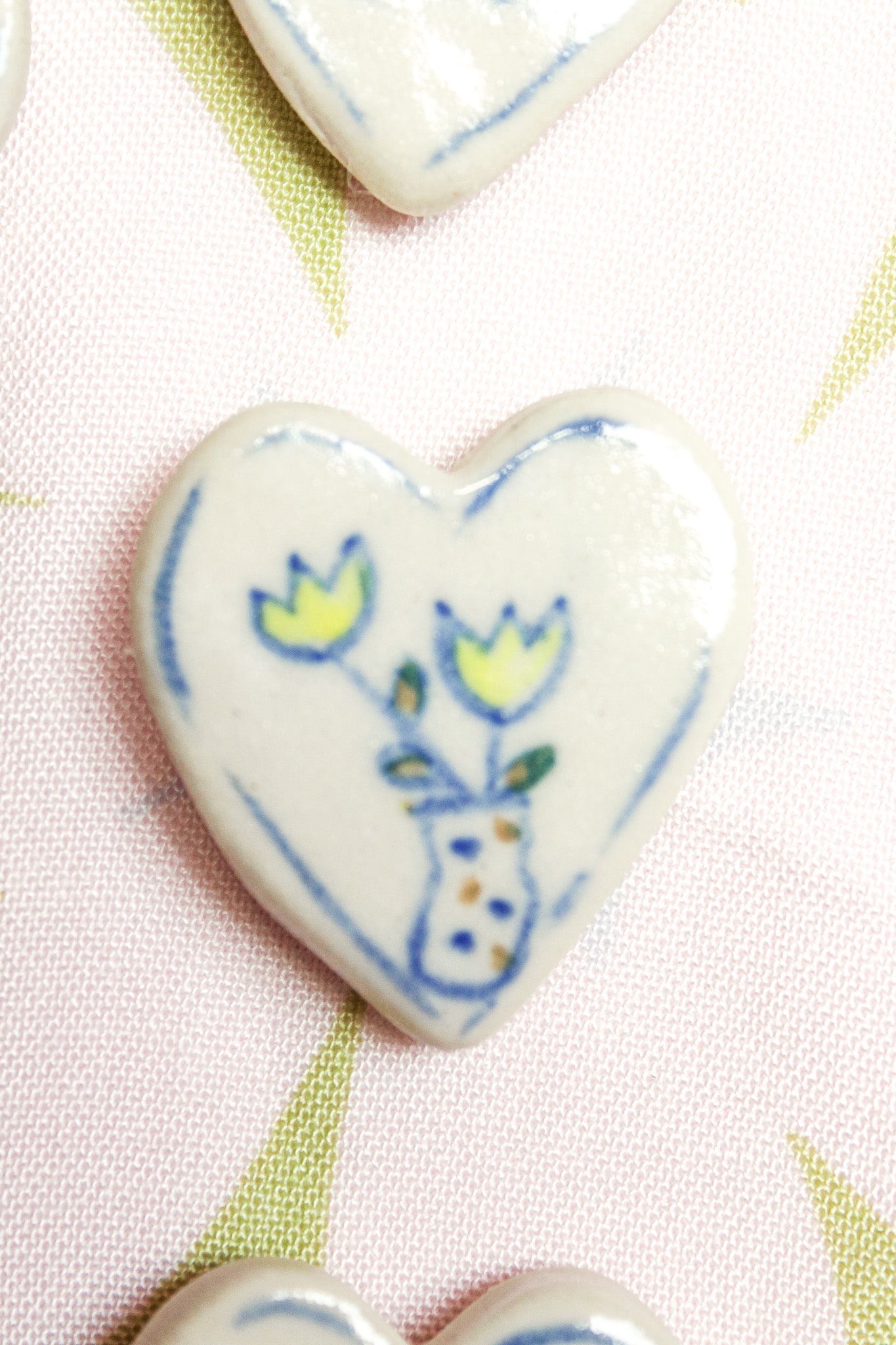 Lottie Small Heart Ceramic Magnet in Sunshine