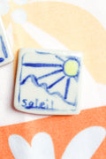 Mila Square Ceramic Magnet in Soleil